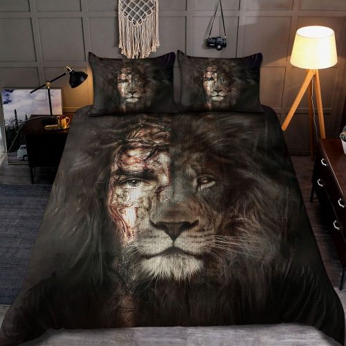 Christ Jesus inside Lion art Bedding Set Tmarc Tee