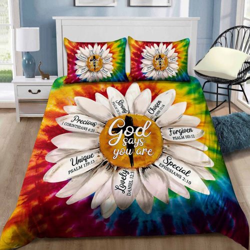 Jesus-Daisy God Say You Are Bedding Set