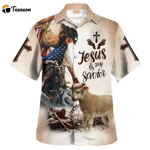 Jesus Is My Savion, Jesus With Goat Hawaiian Shirt