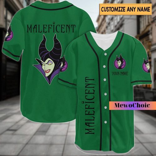 Maleficent Baseball Jersey, Personalized Maleficent Shirts, Disney Villain Baseball Jersey