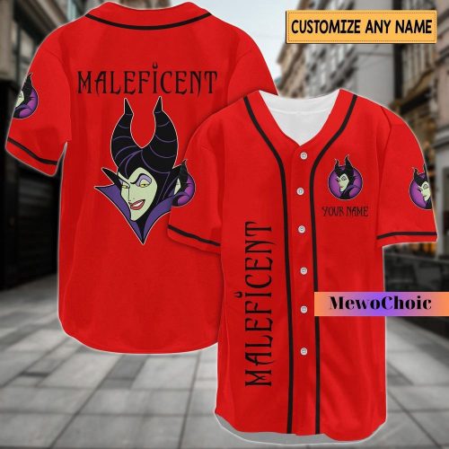 Maleficent Baseball Jersey, Personalized Maleficent Shirts, Disney Villain Baseball Jersey