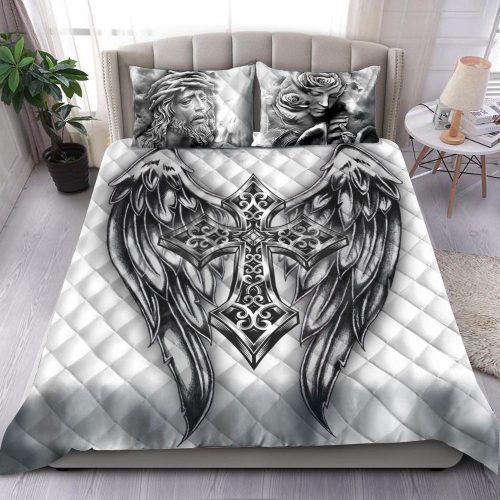 Premium Jesus All Over Printed Quilt Bedding Set