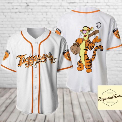 Tigger Jersey Shirt, Tigger Baseball Jersey, Disney Tigger Baseball Jersey