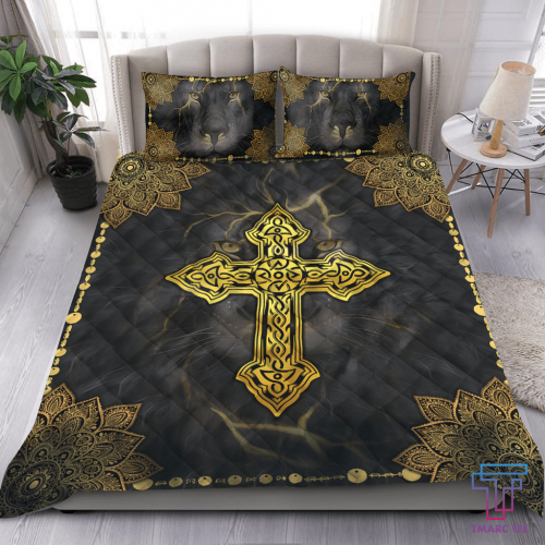 GiftJesus Cross Quilt Bedding Set TT JJ