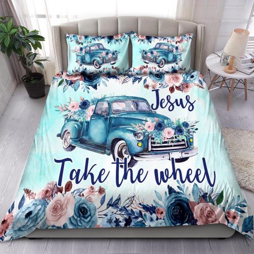 Tmarc Tee Jesus Take The Wheel Bedding Set HAC