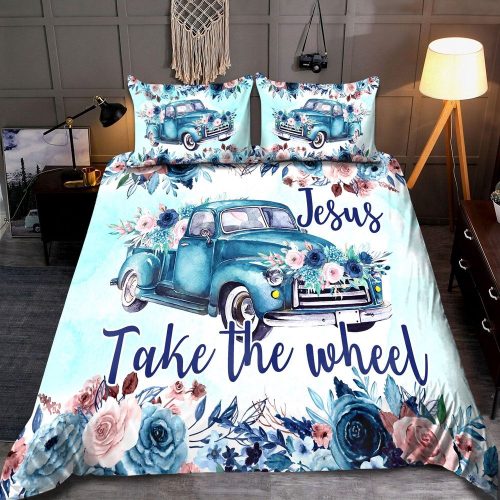 Tmarc Tee Jesus Take The Wheel Bedding Set HAC