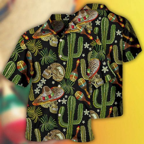 SkulMexican Hawaiian ShirHorror Aloha Hawaiian ShirFor Men Women