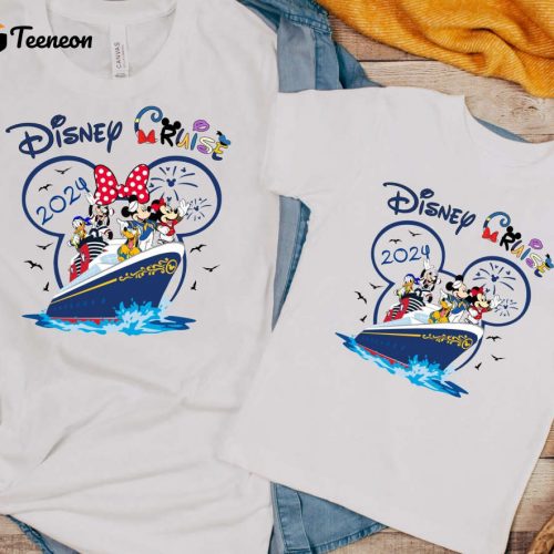 2024 Disney Cruise Shirts: Adults & Kids Tshirts Minnie & Mickey Matching Family