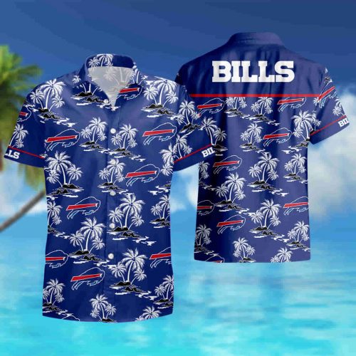 Buffalo Bills Blue Logo Hawaiian Shirt summer shirt