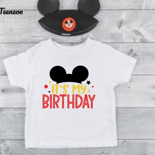 Disney Birthday Shirt: Mickey Mouse Tee for Boys Disneyland & Disneyworld Celebration