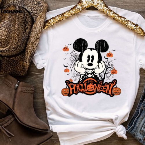 Disney Halloween Pumpkin & Ghost Shirt – Fun Mickey Matching & Funny Halloween Shirt