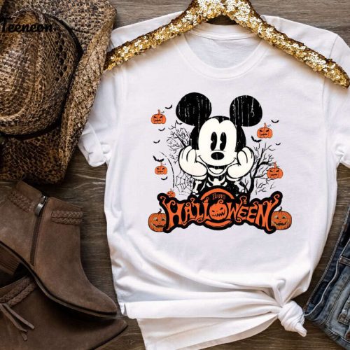 Disney Halloween Pumpkin Shirt Matching Ghost Mickey & Funny Options