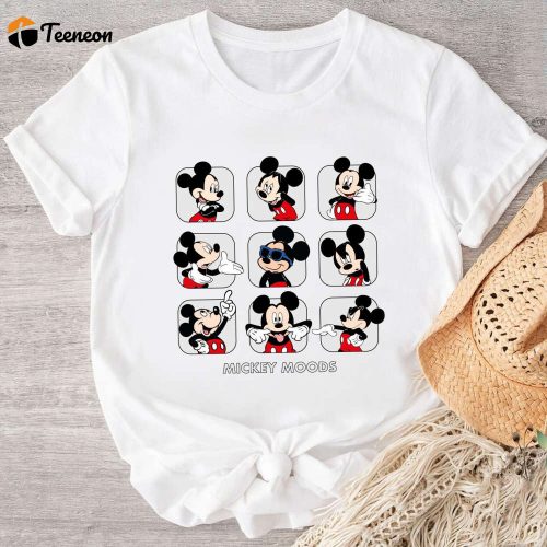 Disney Mickey And Friends Mickey Mouse Moods Shirt, Magic Kingdom Trip Unisex T-Shirt Family Birthday Gift Adult Kid Toddler Tee