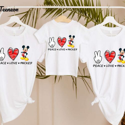 Disney Peace Love Shirts: Mickey & Friends for Your Memorable Disney Vacation