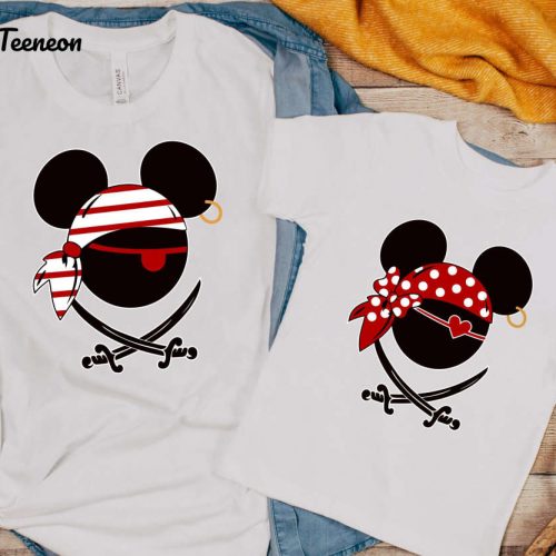 Disney Pirates of Caribbean Shirts: Mickey & Minnie Pirates Matching Family & Disney Cruise Shirts