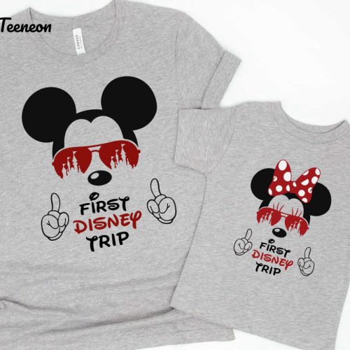 Disney Trip Shirt: Adults & Kids Matching Family Tees – Minnie & Mickey – Disney World & Disneyland