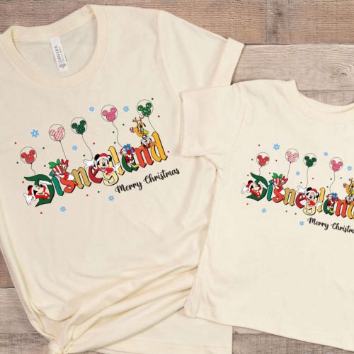 Disneyland Christmas Trip TShirt: Matching Family Disney Tees California Gift with Mickey & Friends