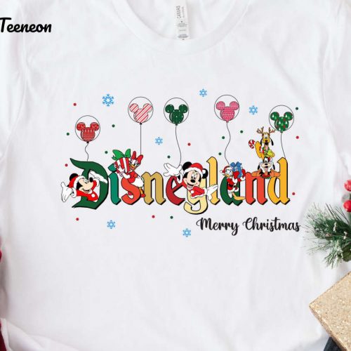 Disneyland Christmas Trip TShirt: Matching Family Disney Tees California Gift with Mickey & Friends