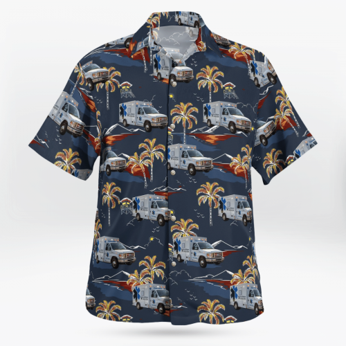 Gifts 2024Gifts 2024 Cleveland, Ohio, MidWest Medical Transport Company Hawaiian Shirt