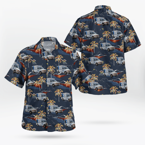 Gifts 2024Gifts 2024 Cleveland, Ohio, MidWest Medical Transport Company Hawaiian Shirt