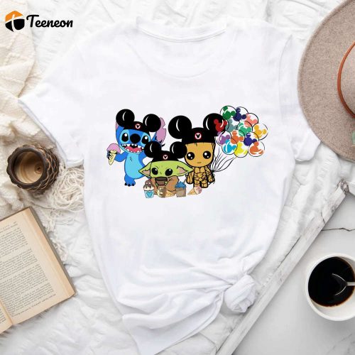 Mickey Shirt, Stitch, Baby Yoda, Baby Groot Shirt, Stitch & Baby Yoda Snacks Shirt, Disneyworld Family Shirt, Disneyland Shirts, Disney Ears