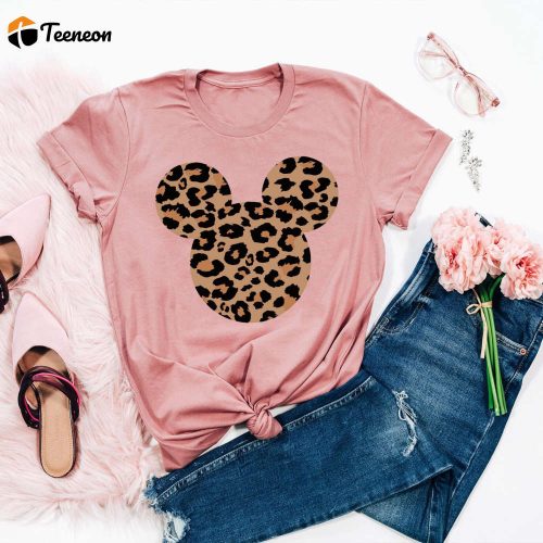 Minnie Leopard Shirt, Disneyworld Shirts, Animal shirt,Mickey and Mini Ear Shirt , Leopard cheetah print Shirt, Disney tee, Disney Ear Shirt