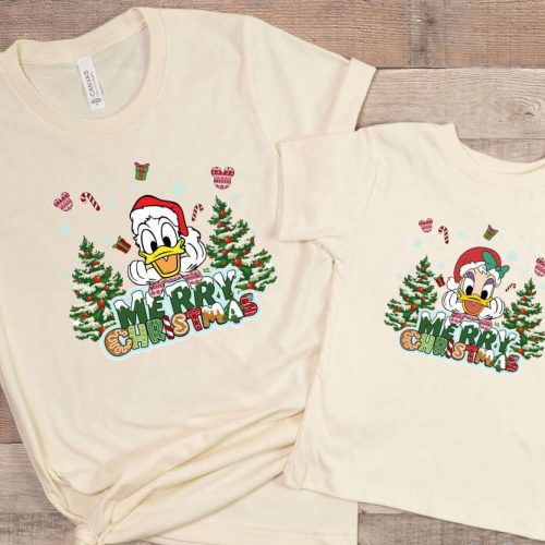 Retro Mickey & Friends Matching Christmas TShirts – Perfect Disney Trip & Christmas Gift!