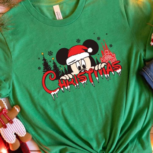 Retro Mickey Mouse Christmas TShirt – Family Disney Trip Shirts and Holiday Gift