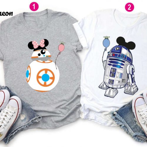 Star Wars Couple T-Shirt, Gifts 2024Gifts 2024 Gifts 2024 Couple Shirt, Disney Star Wars Shirt, Star Wars Shirt, Mickey Minnie Couple Shirt, Disney Couple Shirt