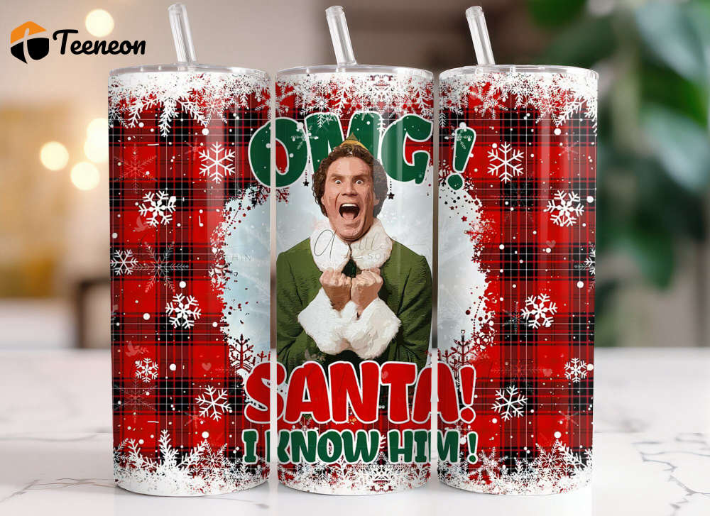 The Elf Movie- OMG! Santa I know Him!! 20 oz Tumbler, Tumbler For Cold Drink The Elf Movie- OMG! Santa I know Him!! 20 oz Tumbler, Tumbler For Cold Drink