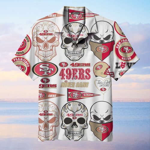 The San Francisco 49ers Skull Print Unisex Hawaiian Shirt