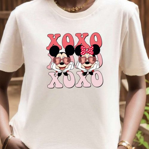 XOXO Disney Valentine s Day Tshirt: Minnie & Mickey Tee Perfect Valentines Gift for Her