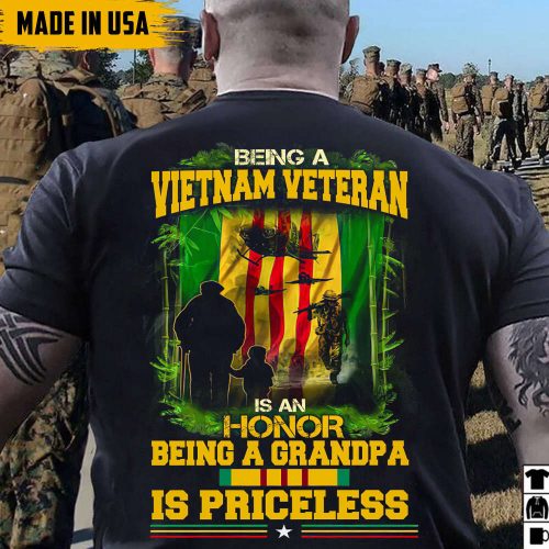 Being A Veteran Is An Honour Patriotic Us Veteran Grandpa Tshirt, Fathers Day Shirt, Proud Army Dad Shirt, Army Father Shirt, Veteran Shirt