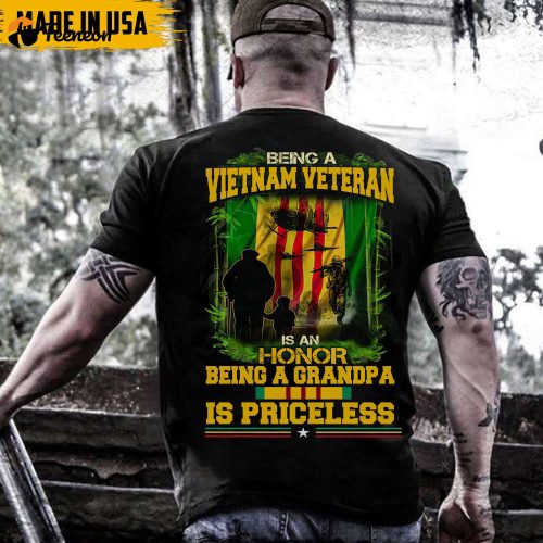 Being A Veteran Is An Honour Patriotic Us Veteran Grandpa Tshirt, Fathers Day Shirt, Proud Army Dad Shirt, Army Father Shirt, Veteran Shirt