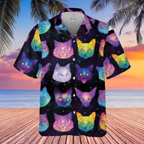 Cat Lovers Hawaiian Shirt, Cat 3D Hawaiian Shirt, Hawaiian Beach Tee, Summer Aloha 2023, Gifts For Cat Owner, Family Gift, Tropical Hawaiian