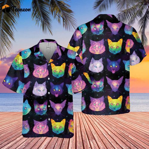 Cat Lovers Hawaiian Shirt, Cat 3D Hawaiian Shirt, Hawaiian Beach Tee, Summer Aloha 2023, Gifts For Cat Owner, Family Gift, Tropical Hawaiian