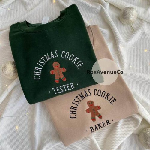 Christmas Cookie Baker Gingerbread Sweatshirt Christmas Matching Embroidered Sweatshirt Christmas Funny Sweatshirt Christmas Gift