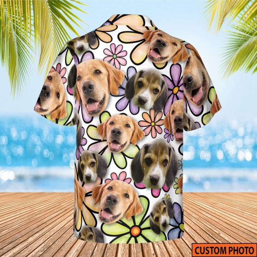 Custom Dog Hawaiian Shirt and Short with Pet Face, Hawaiian Shirt, Honeymoon Gift, Anniversary Wedding Gift, Pet Lover Birthday