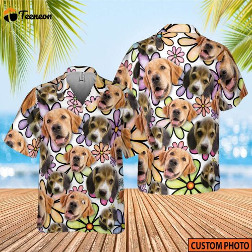 Custom Dog Hawaiian Shirt and Short with Pet Face, Hawaiian Shirt, Honeymoon Gift, Anniversary Wedding Gift, Pet Lover Birthday