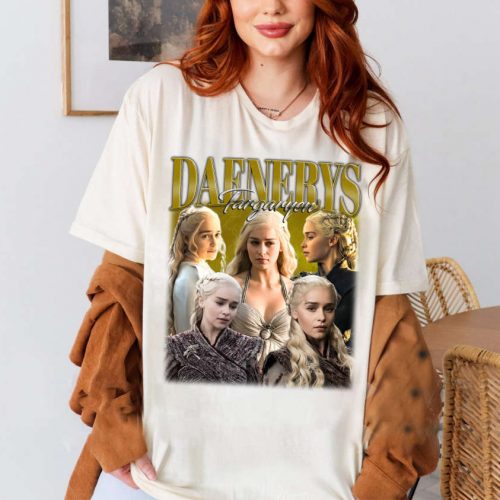 Daenerys Targaryen T-Shirt, Daenerys Targaryen Tees, Hip hop Graphic, Retro Shirt, Unisex Shirt, Bootleg Retro 90’s Fans Gift, Trendy Tee