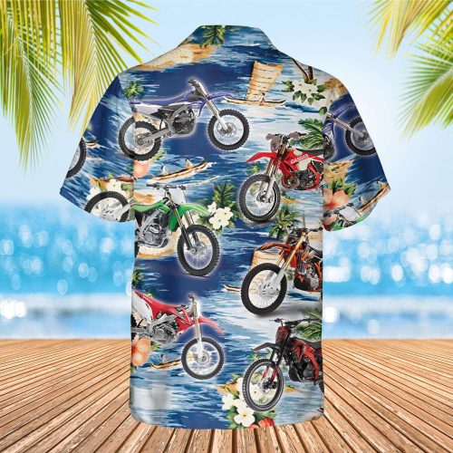 Dirt bike Hawaiian Shirt, Soft Hawaii Shirt, Motocross Lover Hawaii Beach Retro, Hawaiian Aloha Shirt, Hawaii Shirt for Men and Women