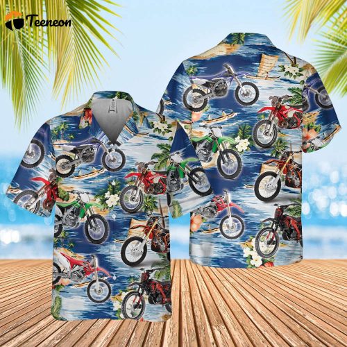 Dirt bike Hawaiian Shirt, Soft Hawaii Shirt, Motocross Lover Hawaii Beach Retro, Hawaiian Aloha Shirt, Hawaii Shirt for Men and Women