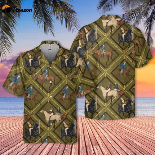 Funny Horse Hawaiian, Horse Racing Hawaiian Shirts, Horse Race Game, Horse Racing Shirt, Cowboy Hawaii Shirt, Horse Dice Game Shirt