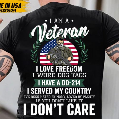 Gift For Veteran, Veteran Day, DD-214, I Earned DD-214 Veteran America Freedom T Shirt, Military gifts