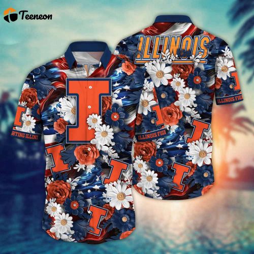 Illinois Fighting Illini  Hawaii Shirt, Best Gift For Men And Women