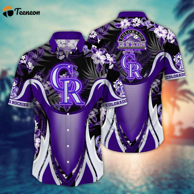 Mlb Colorado Rockies Hawaiian Shirt Flower Grandstand Glamour For Fans