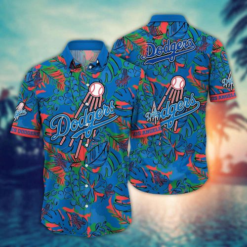 MLB Los Angeles Dodgers Hawaiian Shirt Flower Palm Tree Paradise For Fans