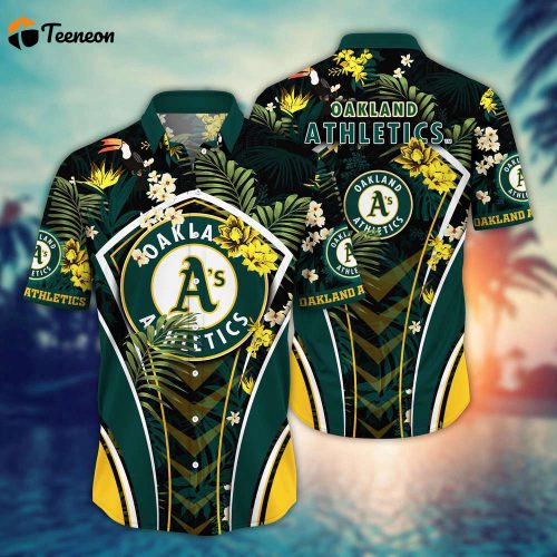 MLB Oakland Athletics Hawaiian Shirt Flower Strike A Style Pose For Fans