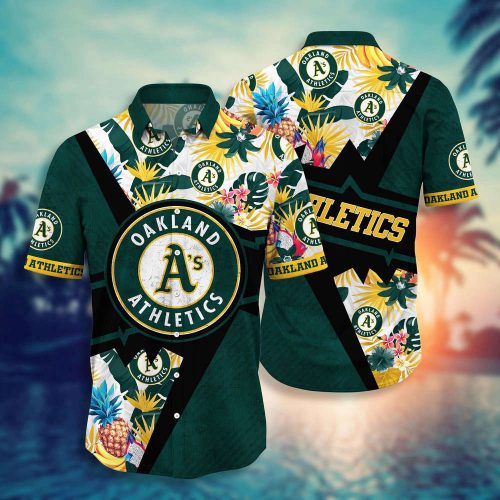 MLB Oakland Athletics Hawaiian Shirt Flower Swing Into Sunset For Fans