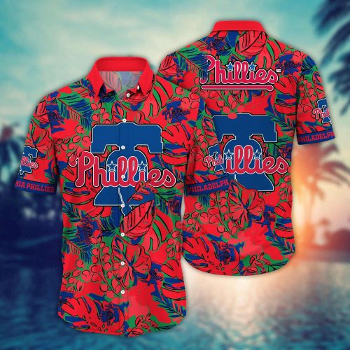 MLB Philadelphia Phillies Hawaiian Shirt Flower Palm Tree Paradise For Fans